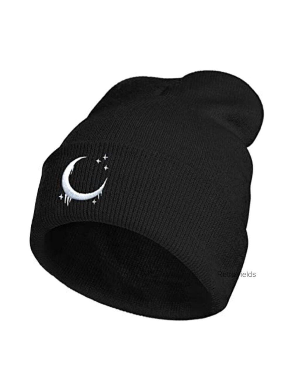 Unisex Embroidered Goth Beanie Winter Hats Acrylic Knit Skull Cap